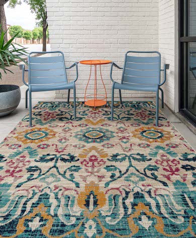 colorful outdoor rug